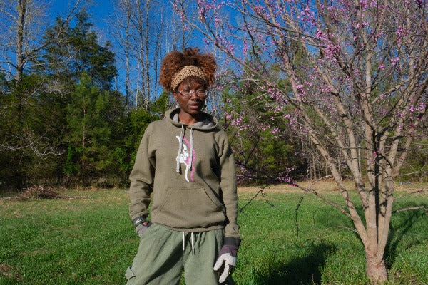 Hibiscus Print Hoodie (Unisex)